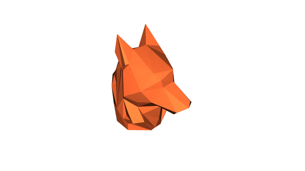 Low Poly Wolf Head by Ebmeier | Download free STL model | Printables.com