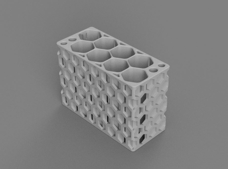 Modular Honeycomb Battery Pack Holder x4 AA (18650) mod.2 - Pacco ...