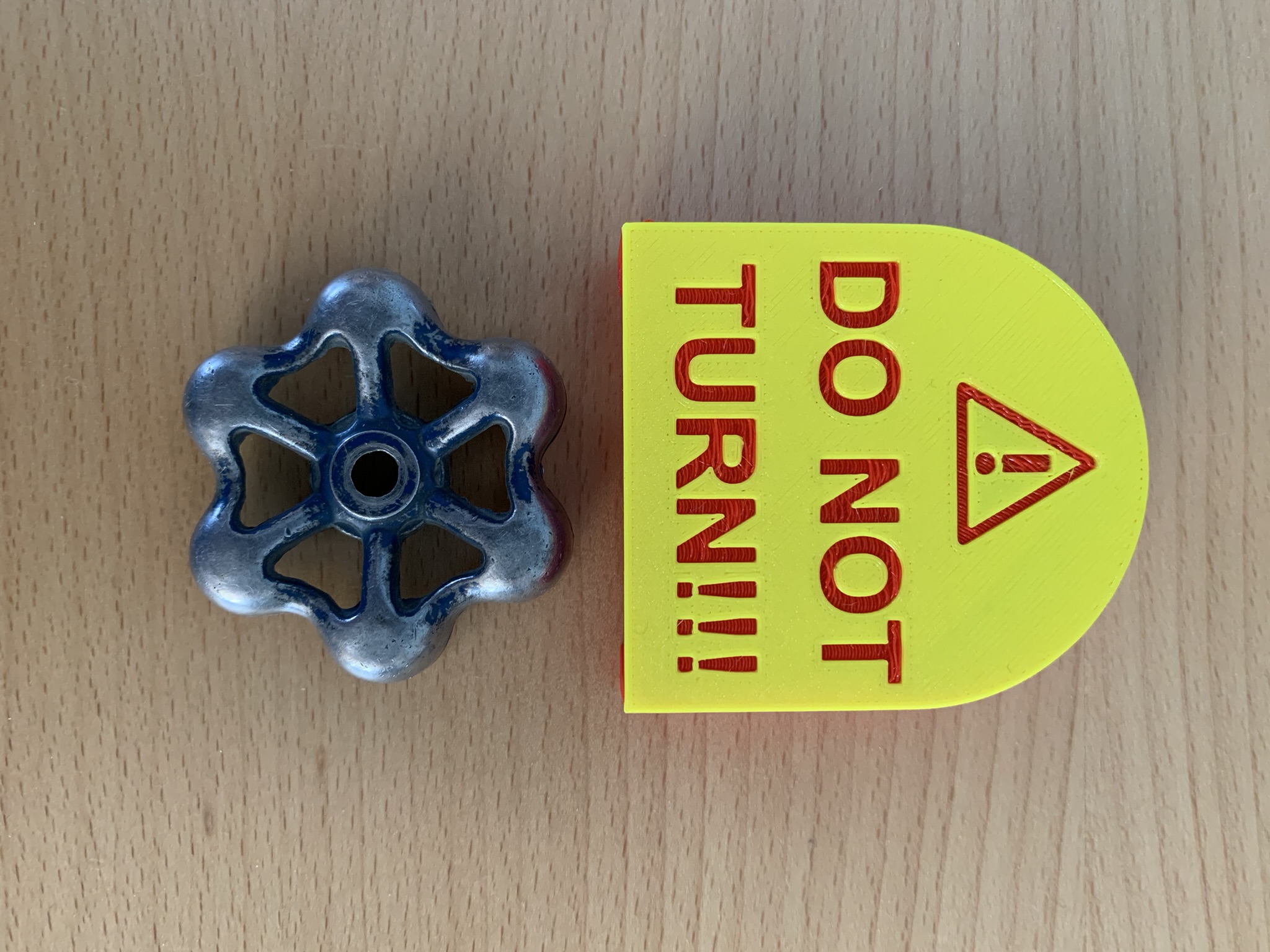 CAUTION: Do Not Turn - Gate Vave Knob Cover/Label/Sign by Teraflop ...