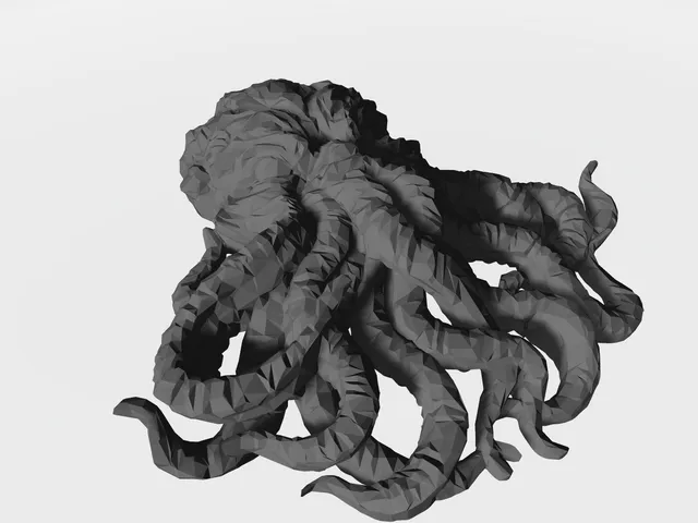 Low Poly Chutulu Wall Decoration