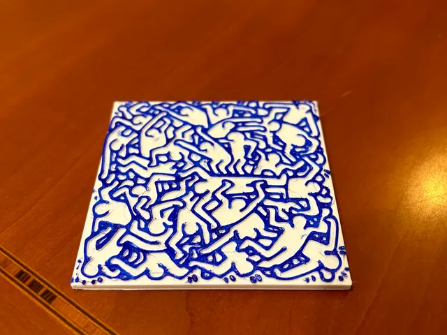 Coaster image by keith Haring