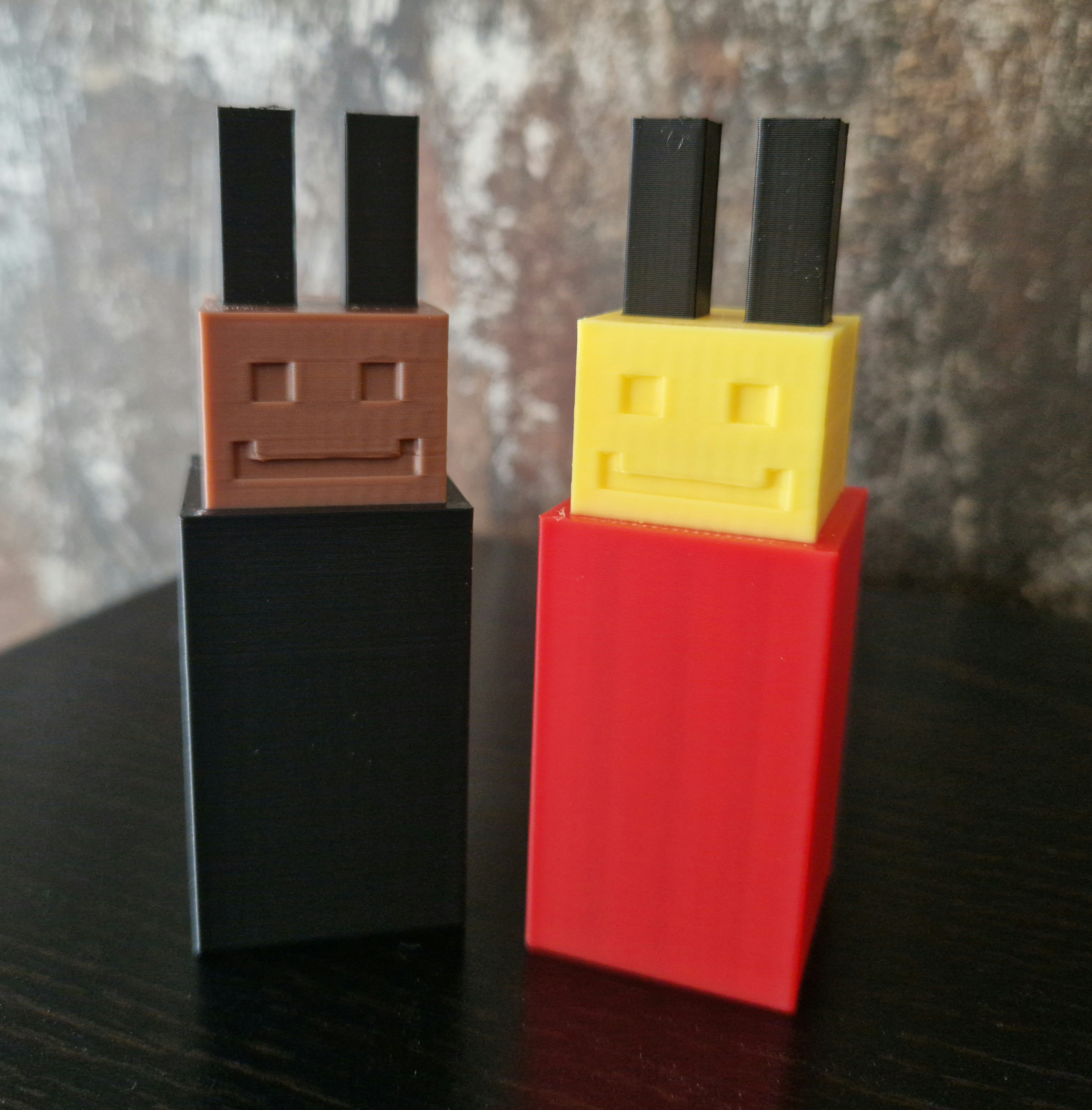 Stehender Hase im Minecraft Design