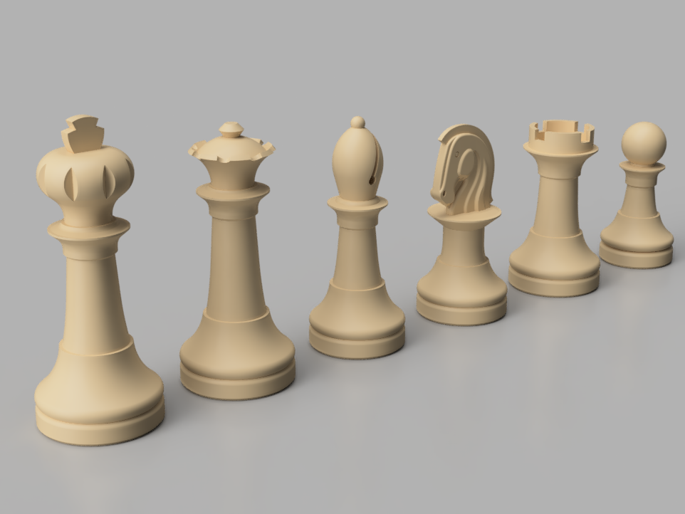 Staunton Style Chess Pieces