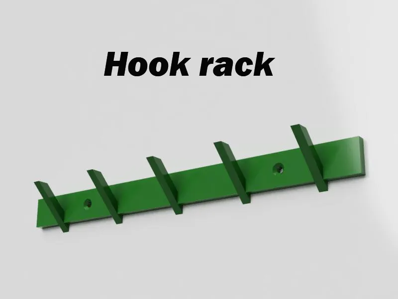 Hook rack, wall mounted by ORM, Download free STL model