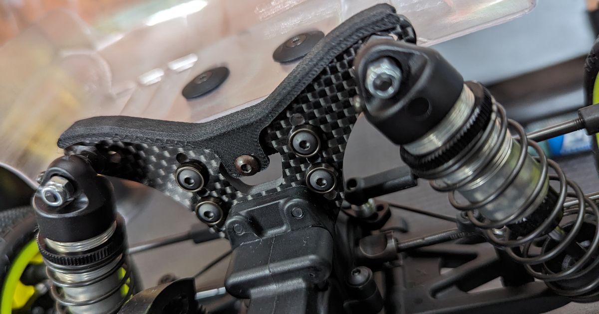 XRAY XB2 2024 Rear Shock Tower Protector by Wes Briscoe Download free