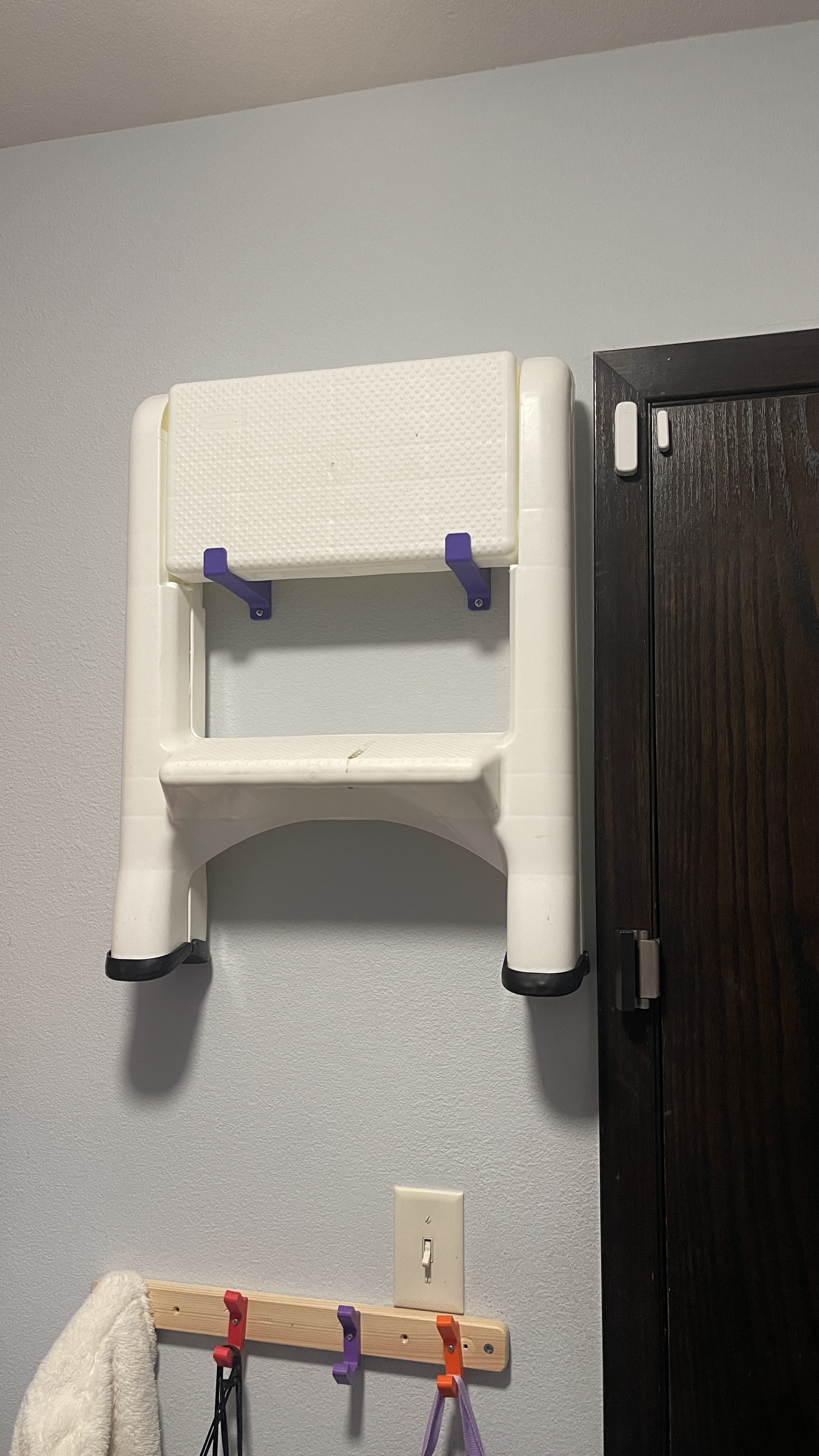 Rubbermaid Two-Step Folding Foot Stool Wall Mount