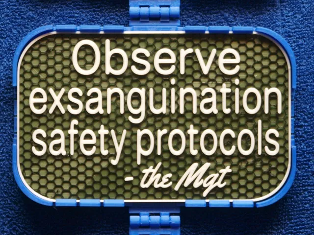 Mgt Sign: Observe exsanguination safety protocols
