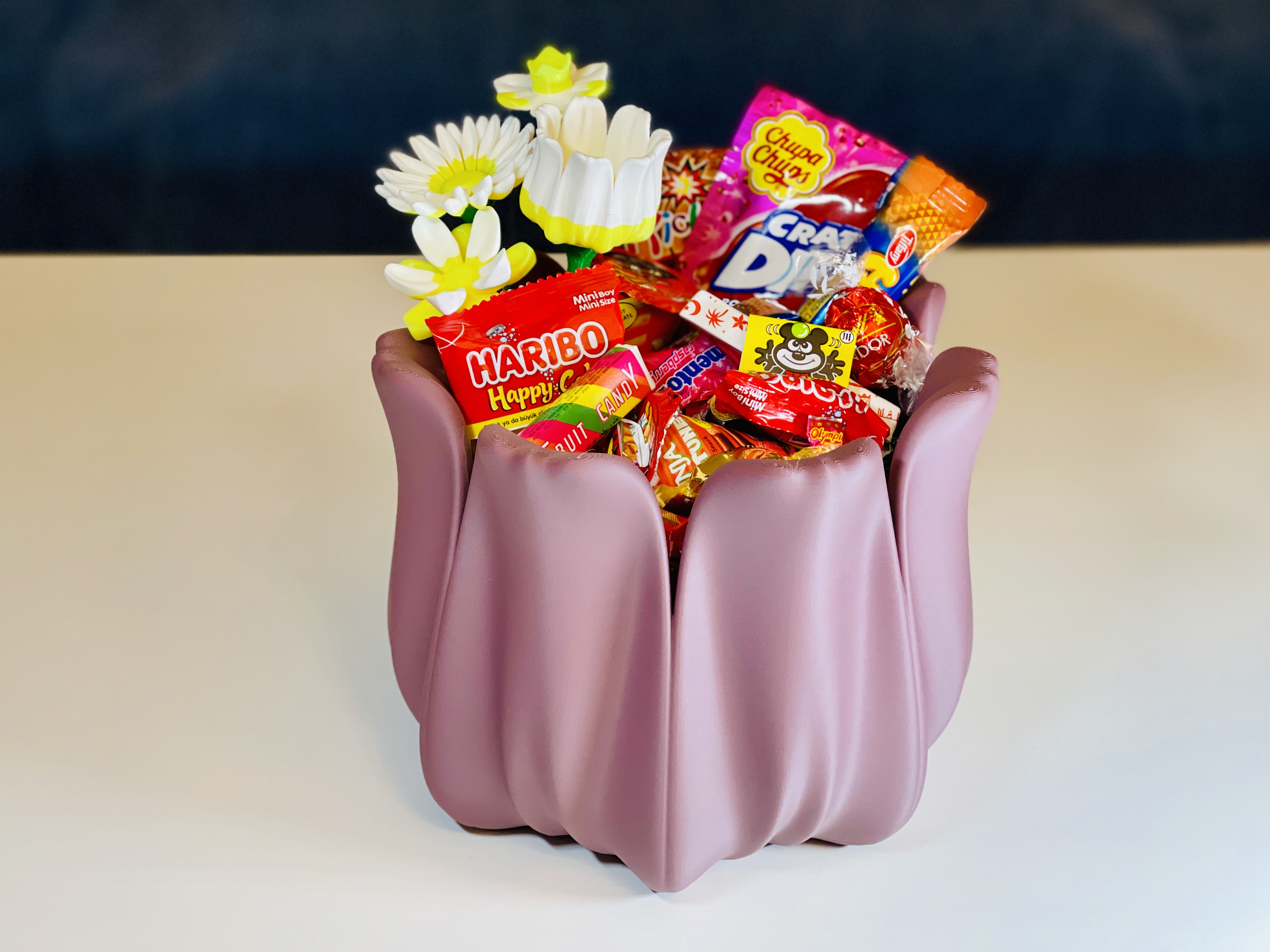 Flower Shaped Treats Container
