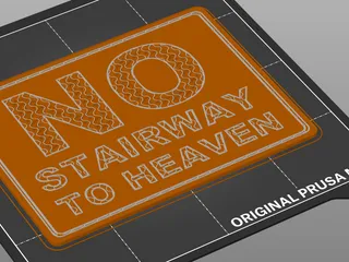No Stairway To Heaven Mini Tin Sign 20x15cm 