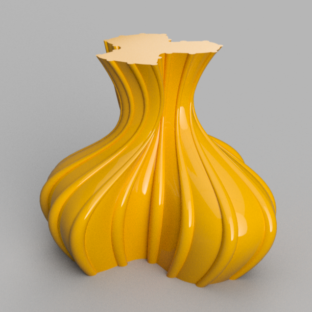 Miniatura 2 do modelo 3D Striped Vase >004<