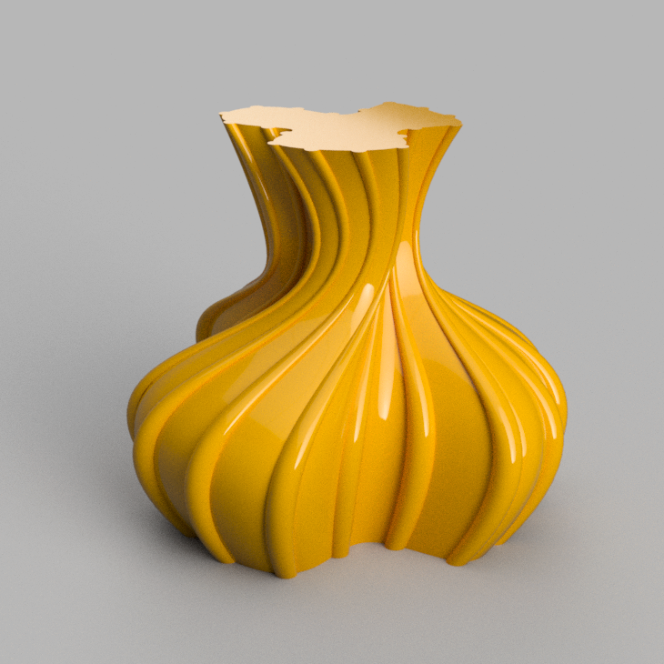 Miniatura 3 do modelo 3D Striped Vase >004<