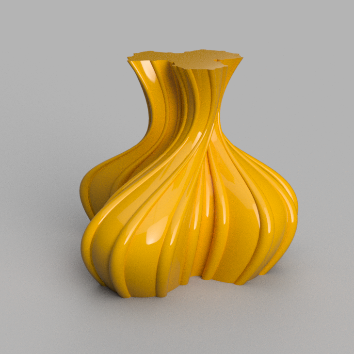 Miniatura 4 do modelo 3D Striped Vase >004<
