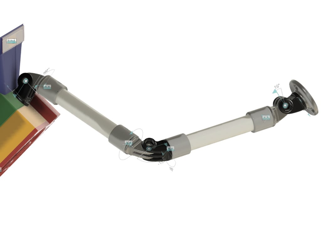 Modular Mount System GoPro compatible using standard 15,5 mm tubes