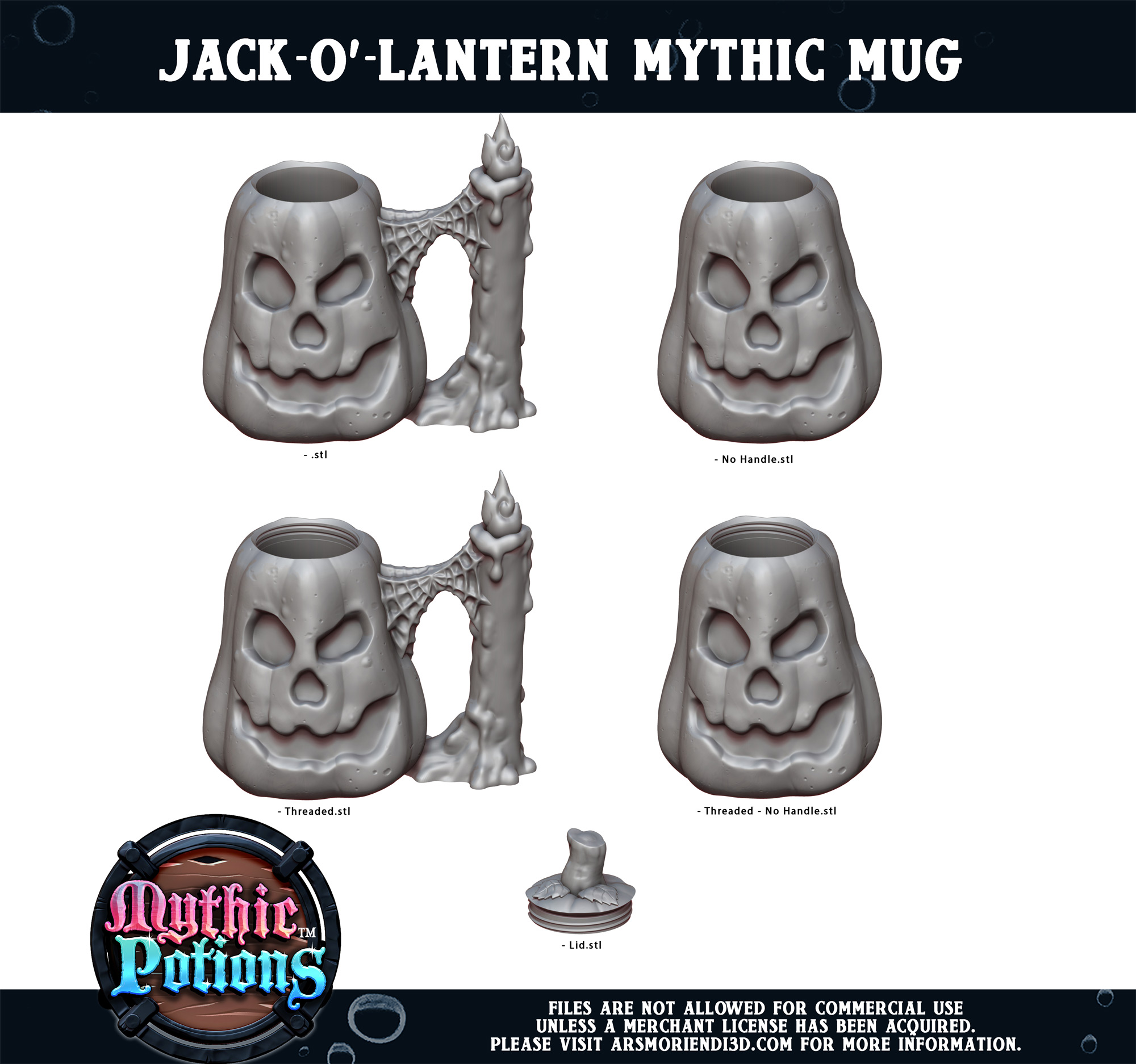 Miniatura 2 do modelo 3D Jack-o'-Lantern - Mythic Mugs