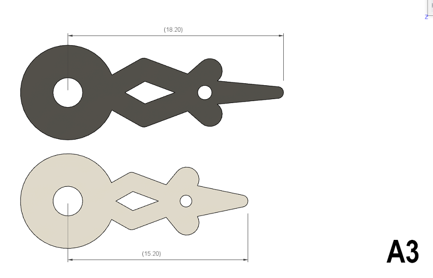 Cuckoo clock hands set