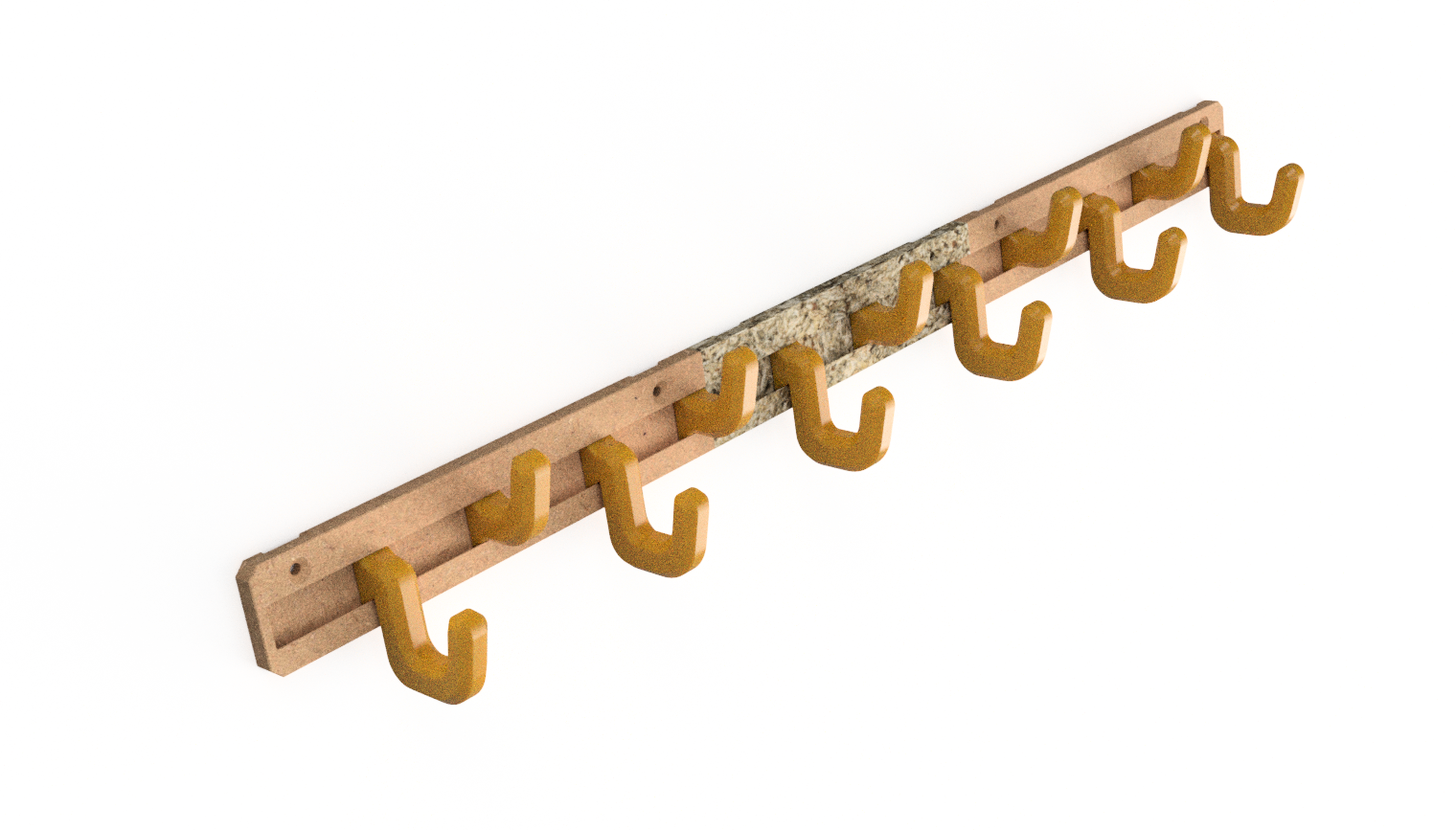 Coat rack with infinite and modular hooks.