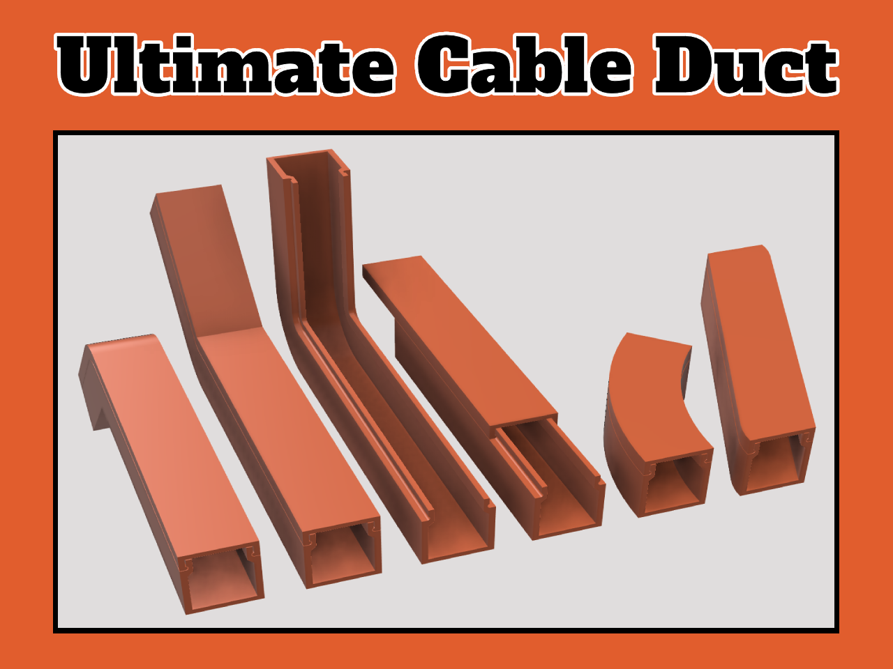 Cable Duct Parametric 3D model thumbnail