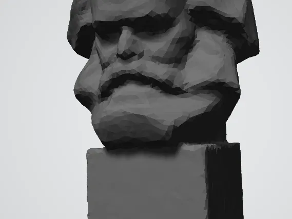 Low poly Karl Marx bust
