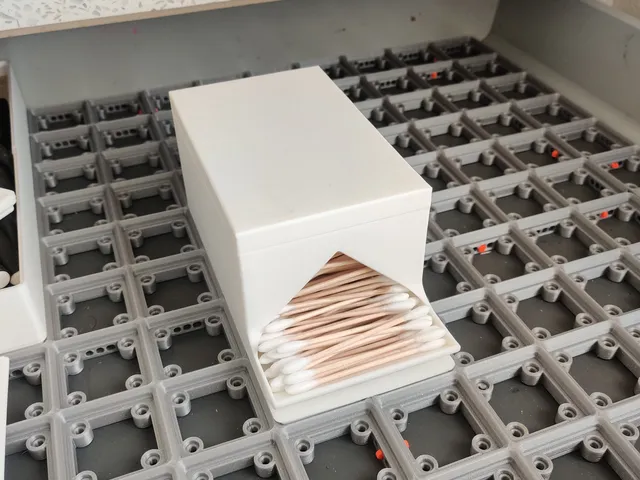 Gridfinity Cotton Stick Dispenser
