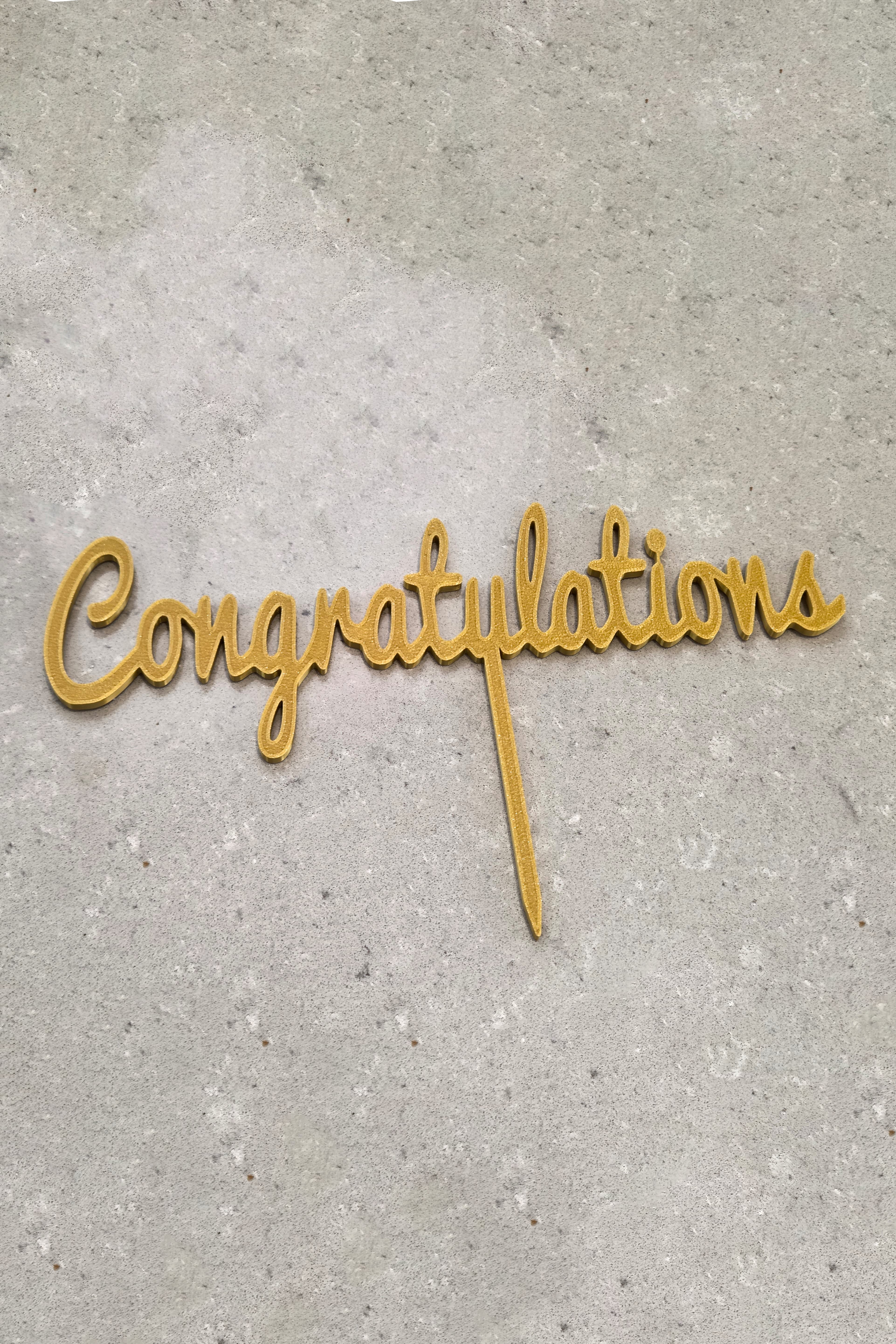 Congratulations cake topper