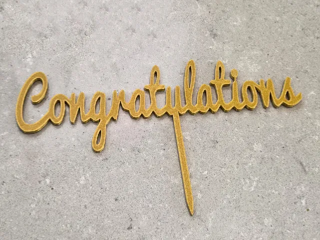 Congratulations cake topper