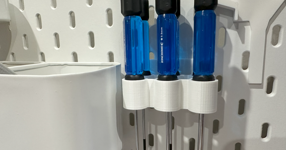 IKEA Skadis holder for the Kincrome 6 Piece Precision Hex Screwdriver