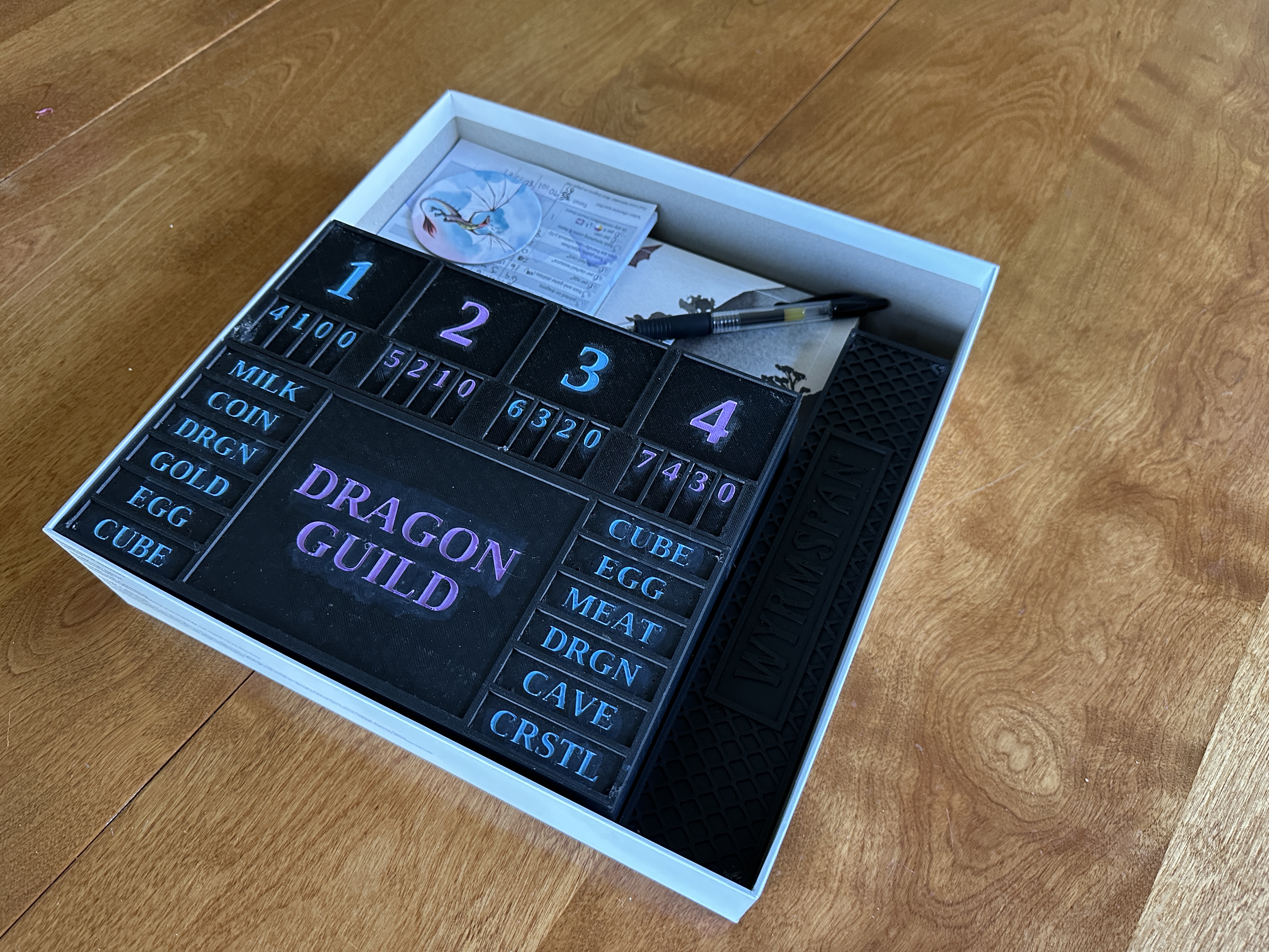 Wyrmspan Insert/Organizer - Magnets & Room for Expansions