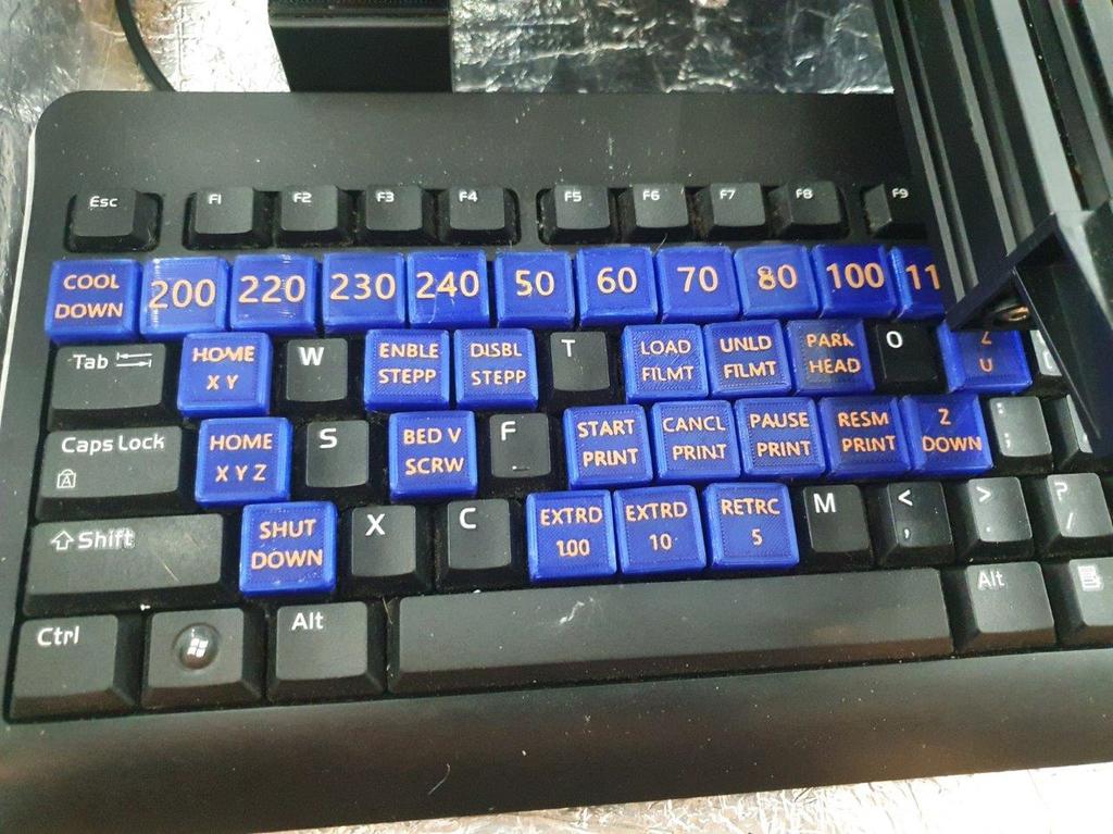 Octoprint USB keyboard key caps
