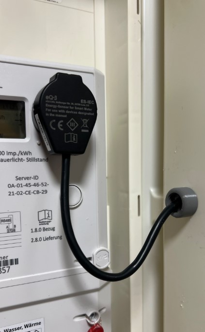 Kabeldurchführung Schaltkasten z.B; für Homematic IP Energiesensor für Smart Meter ESI-IEC