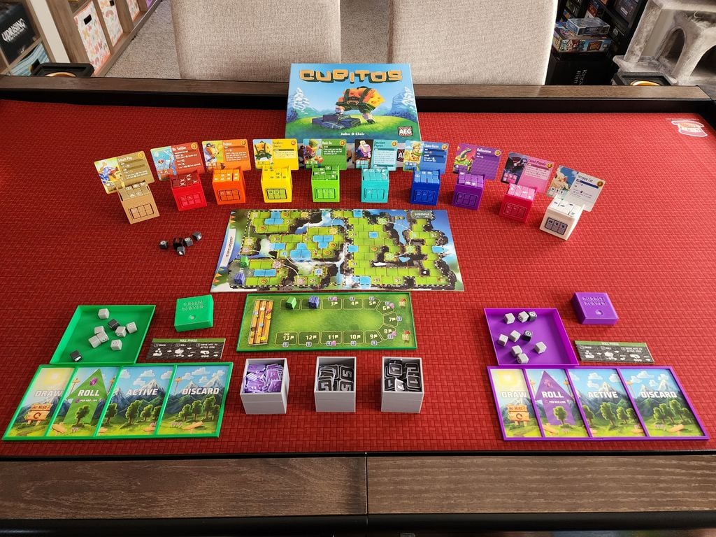 Cubitos Board Game + Fowl Play Expansion Organizer
