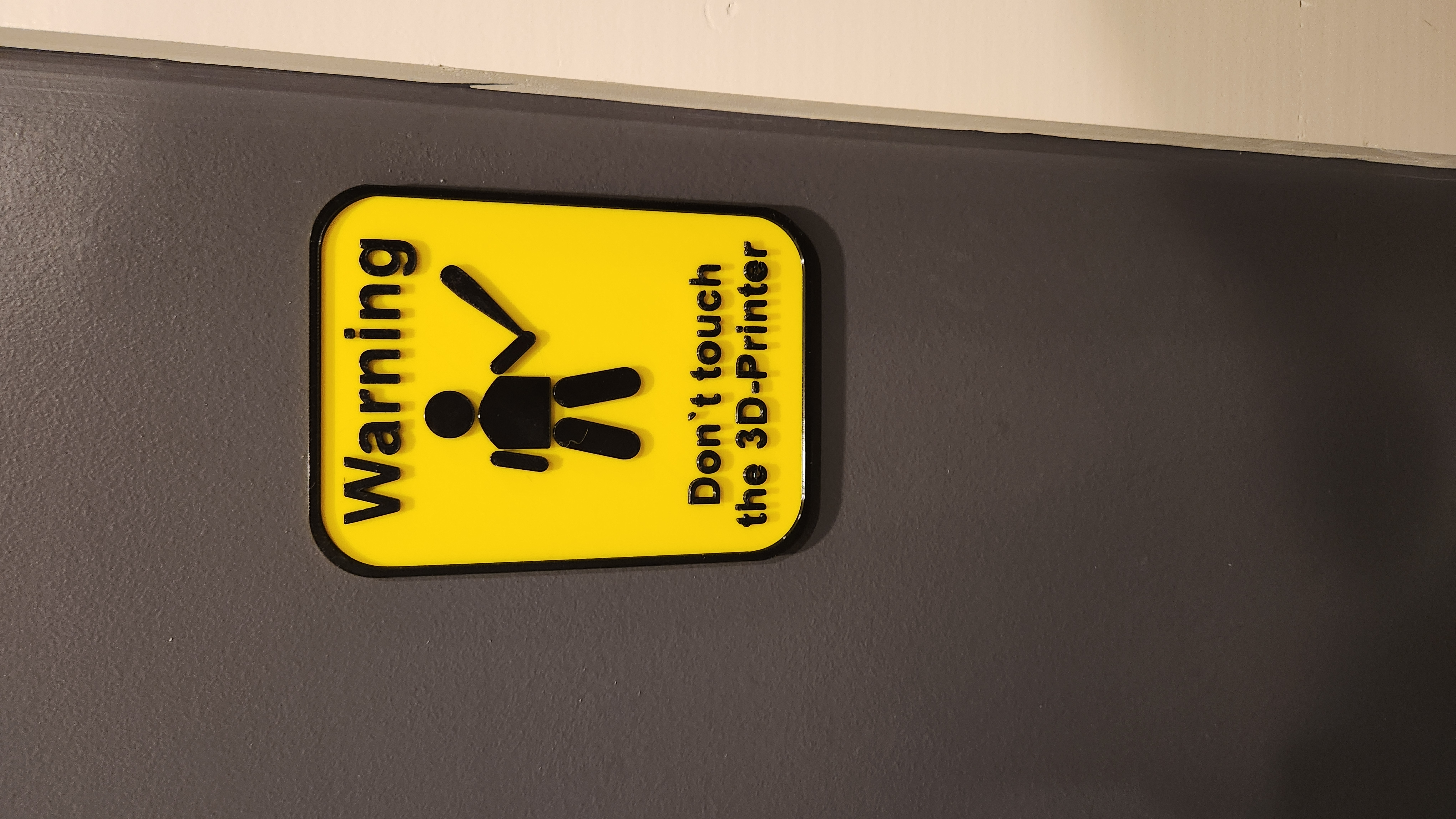 Warning Sign - Don't touch the printer