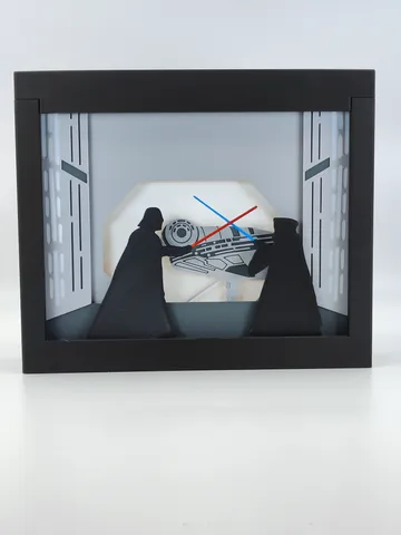 Star Wars Duel on Death Star Shadow Box