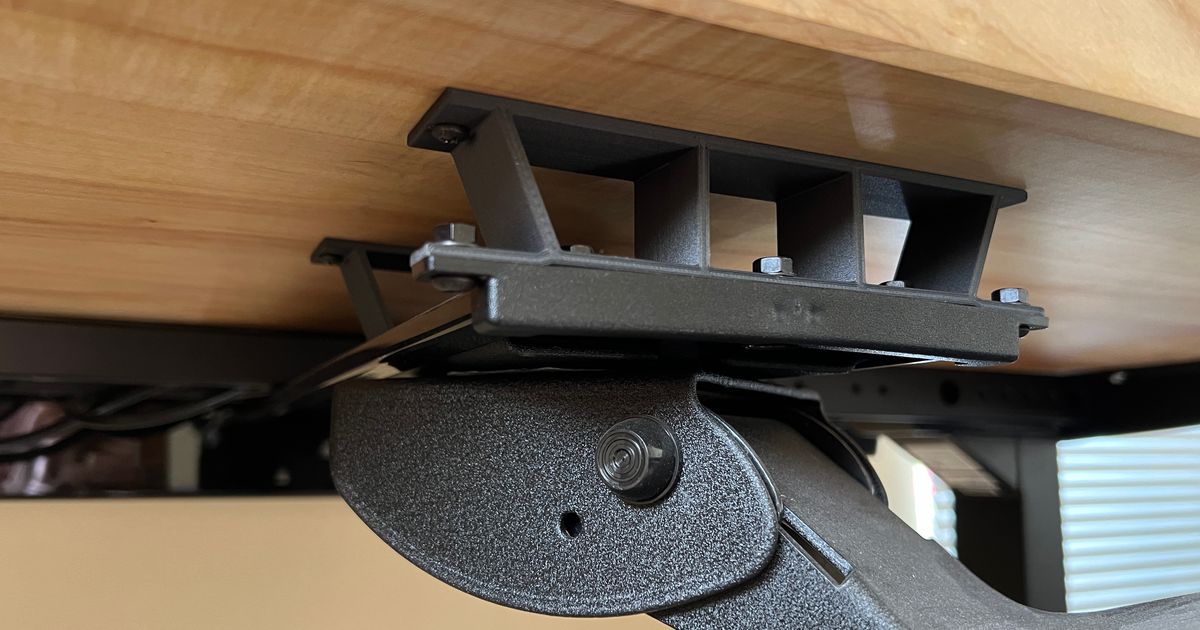 Low Profile Uplift Desk Track Spacer for Keyboard Tray System by ETBell Download free STL