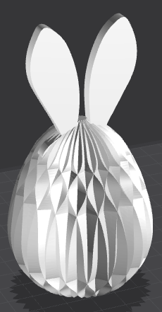 Easter eggs with bunny ears
