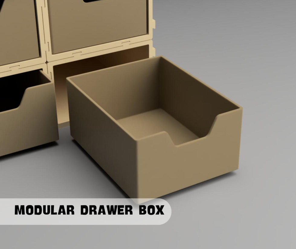Modular Material Box, modular box that can be printed with 3D Printer — miniatura 5