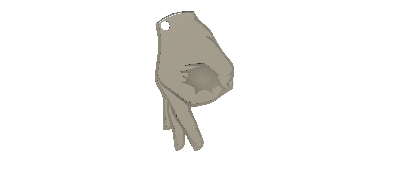 ok hand keychain