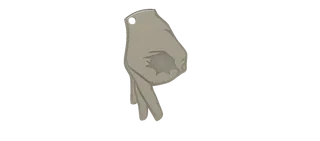 ok hand keychain
