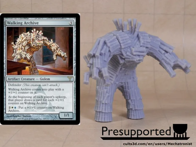 Walking Archive MTG Scroll Golem Miniature