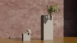 Simple Cube Pot Plant - Home Decoration