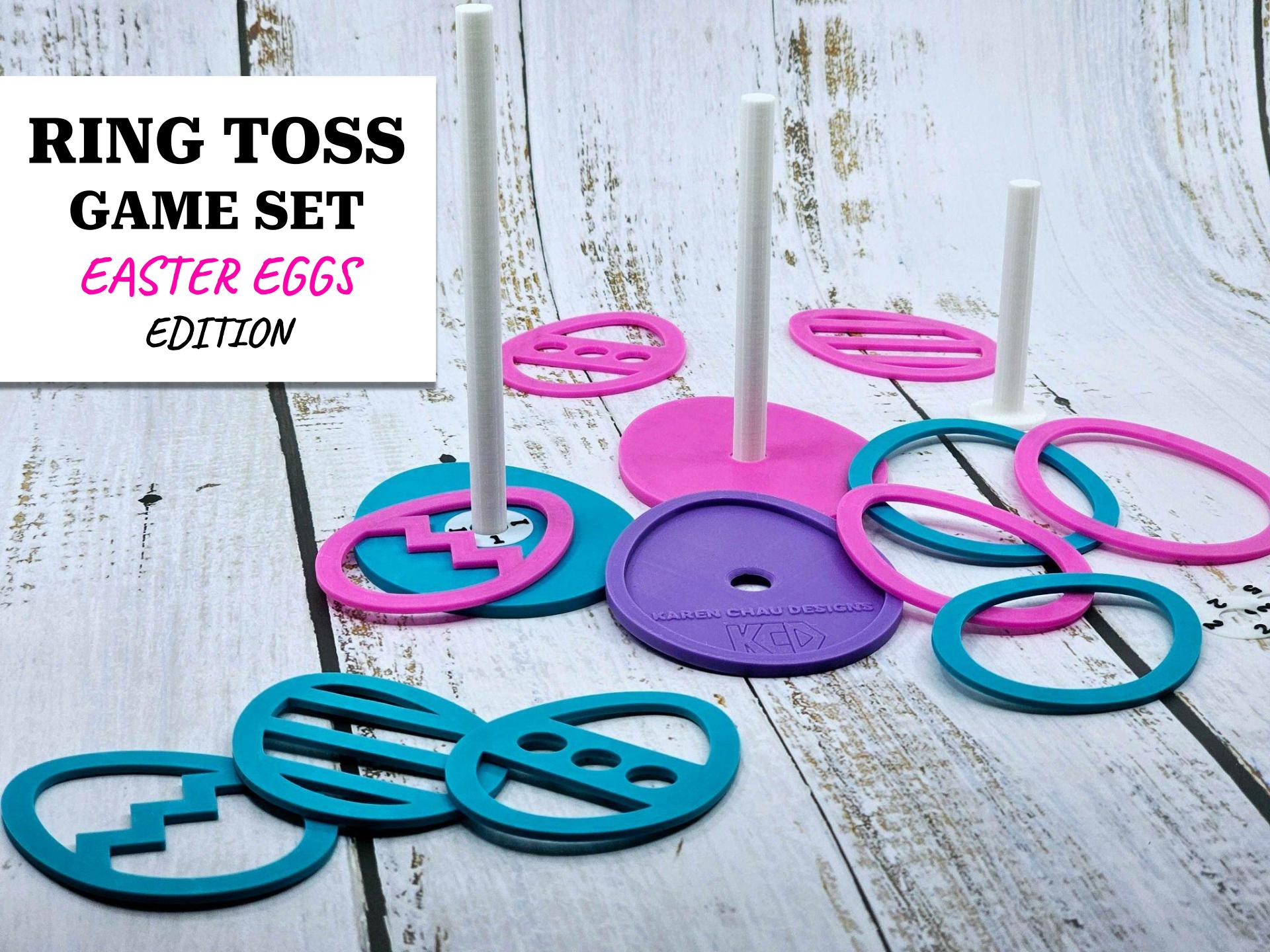 Ring Toss Game Set - Easter Eggs Edition
