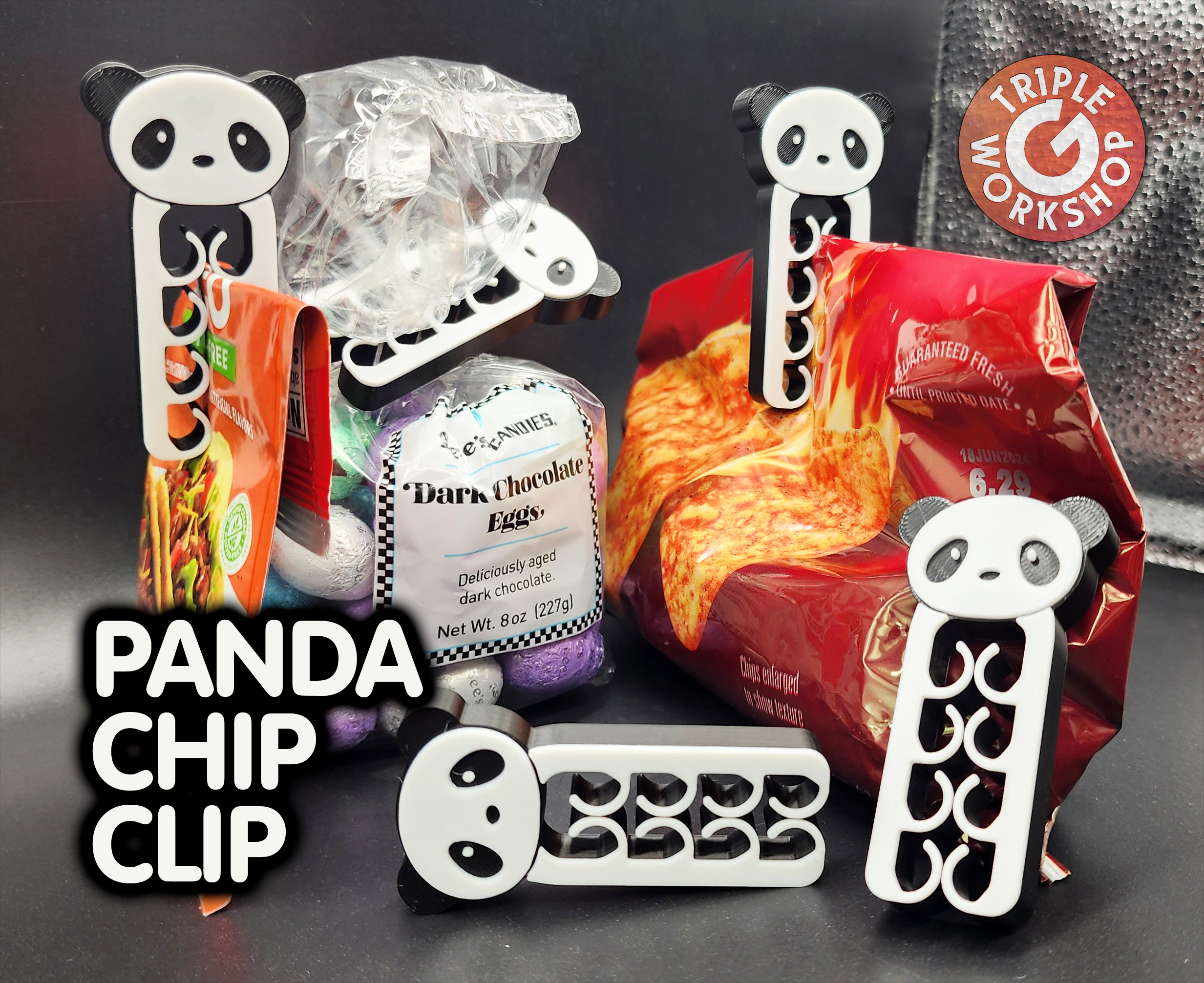 Panda Chip Clip by Triple G Workshop | Download free STL model |  Printables.com