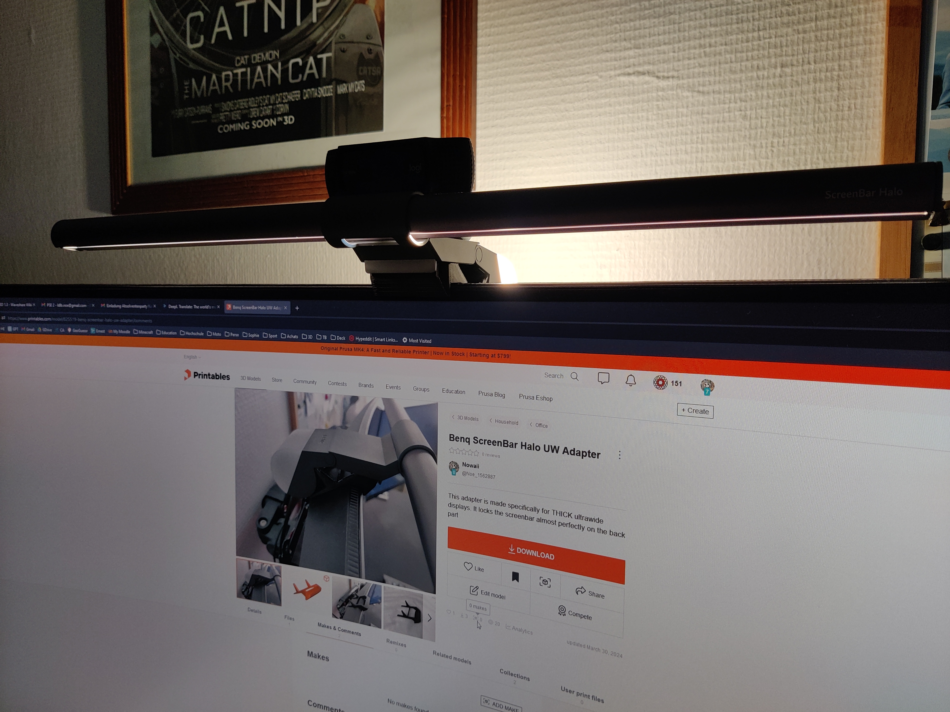 BenQ ScreenBar Halo UW Adapter
