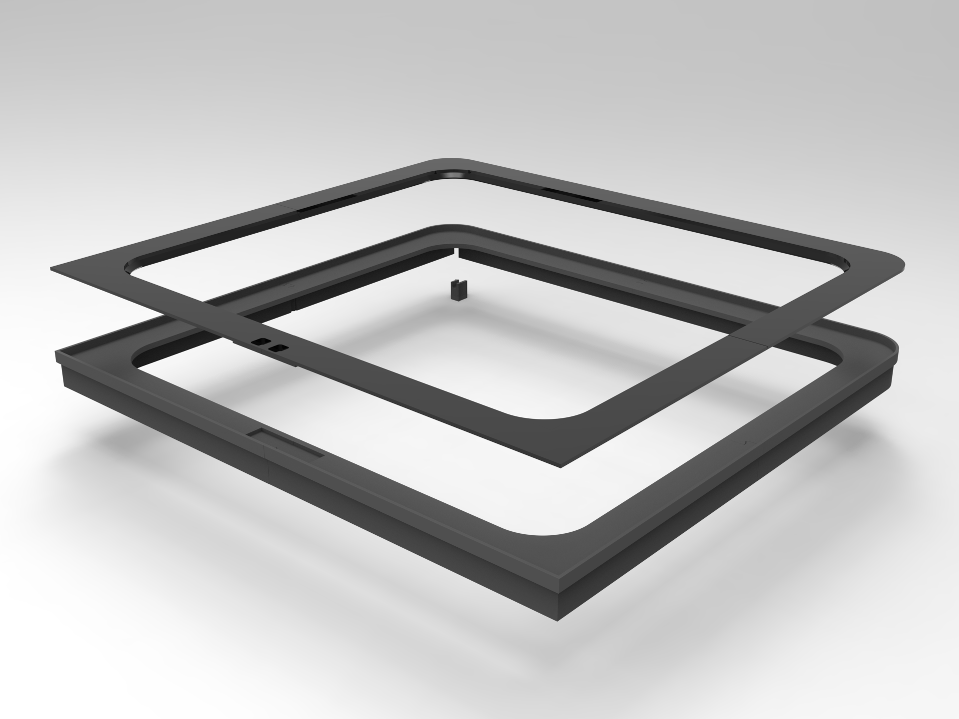 Bambu X1/P1S Chamber LED Riser (Philips Hue Lightstrip) 3D model thumbnail