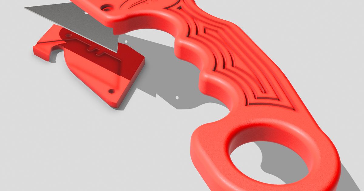 Baling twine knife with replaceable blade by John Armstrong Download