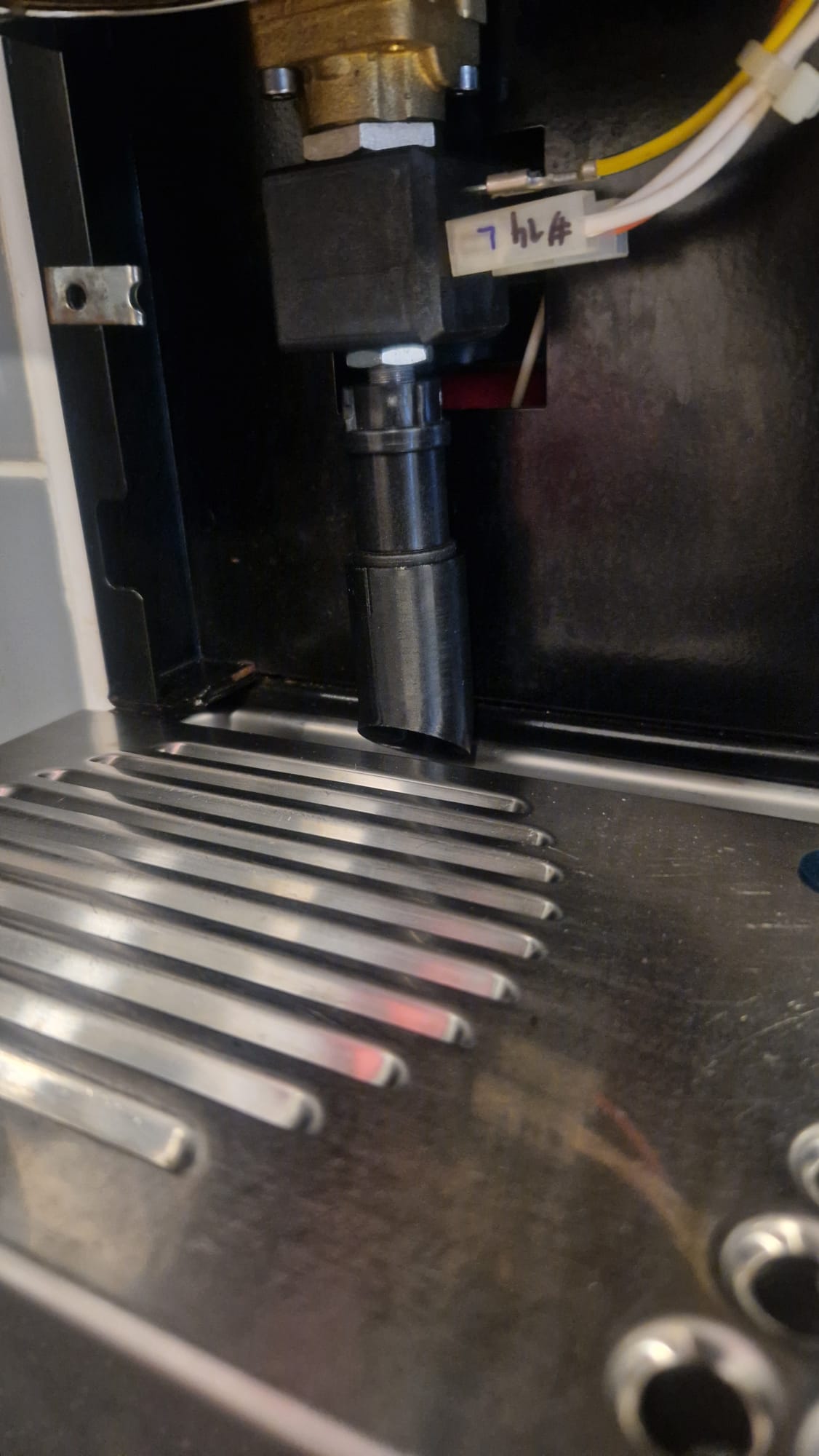 Rancilio Silvia solenoid spout extension to avoid water leak