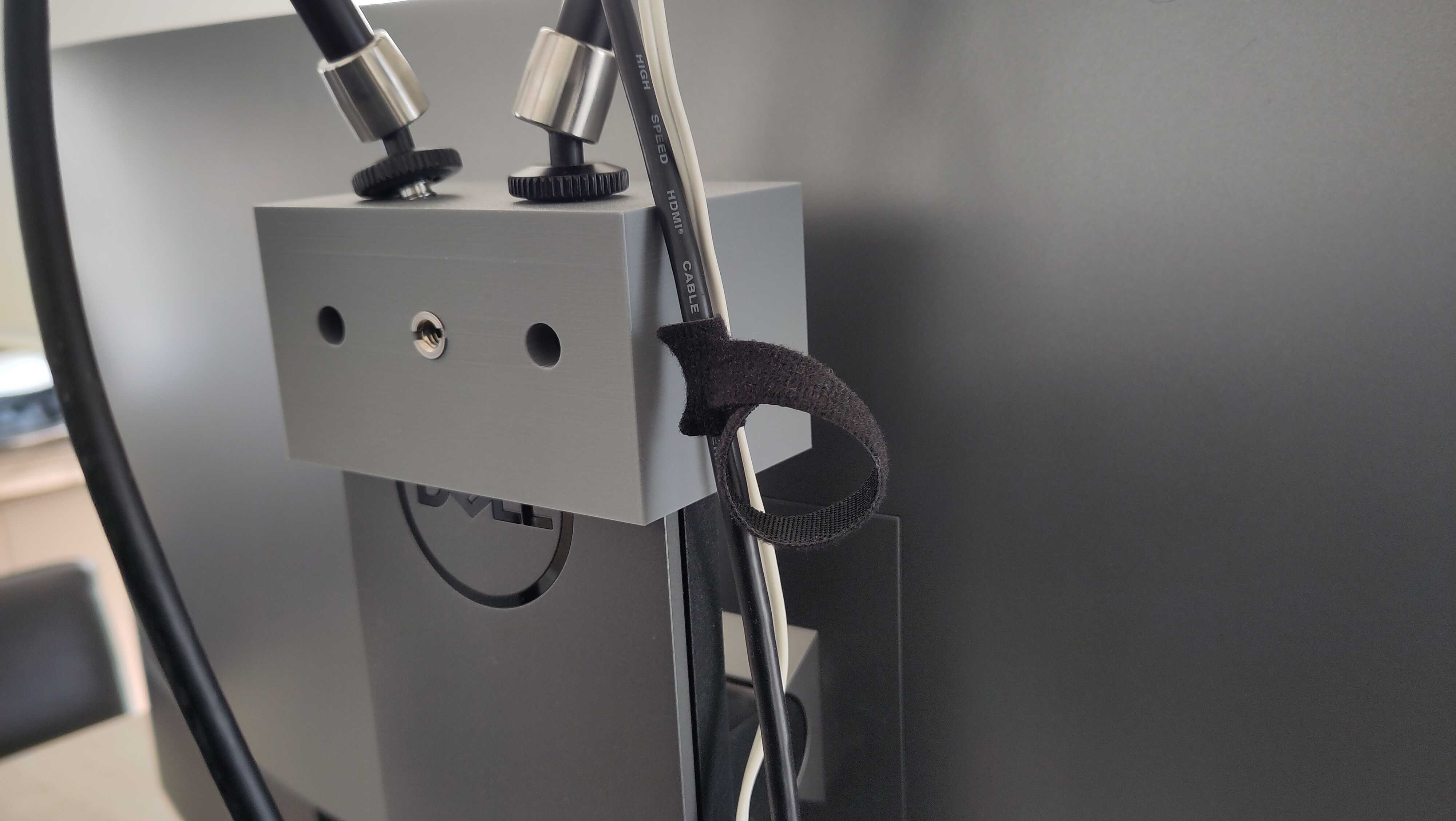 Dell U3818DW Ultrawide Display universal mount to put on top of the monitor stand by Frank