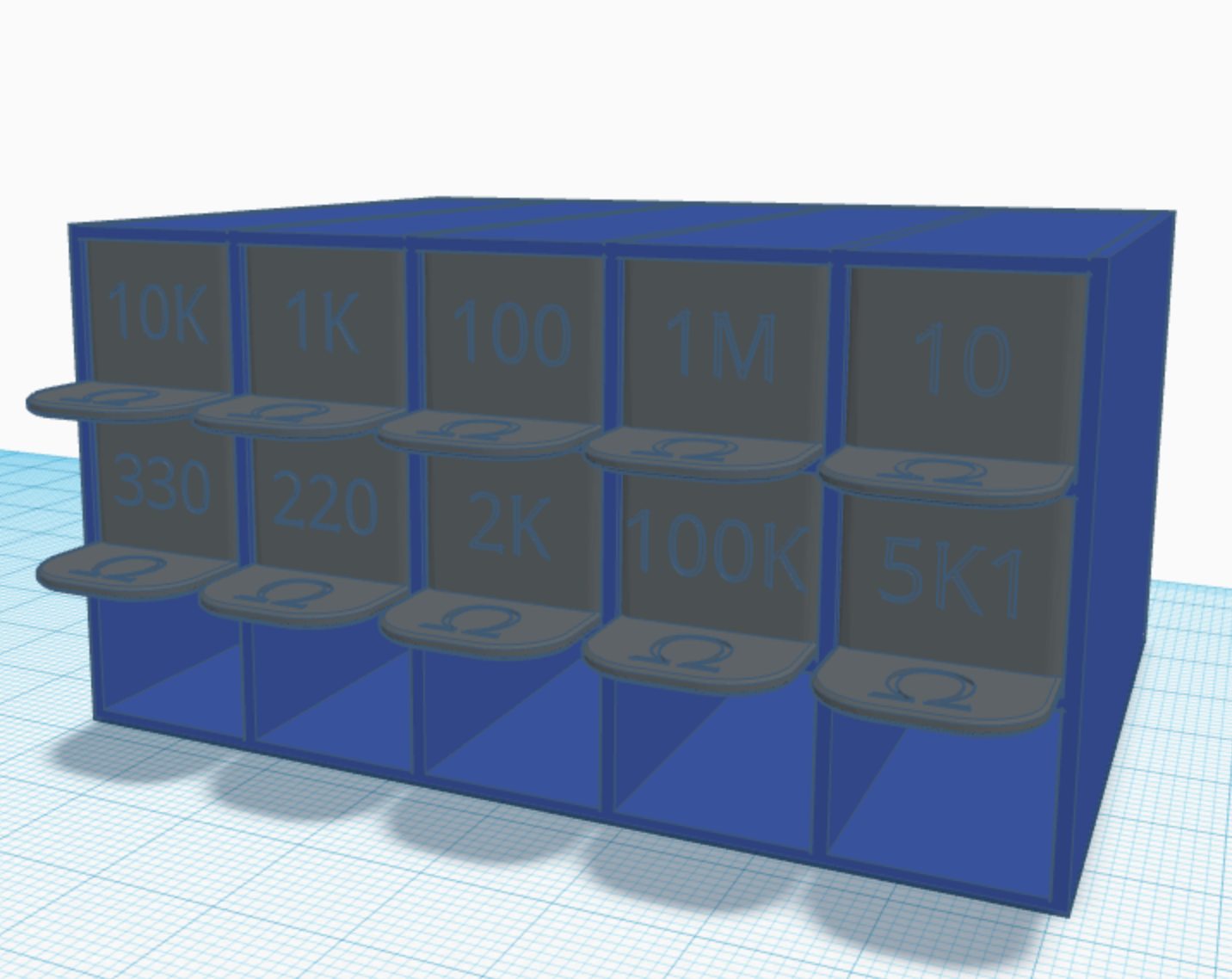 Resistor Holder With Pre-Made Labels by HUX 3D | Download free STL ...