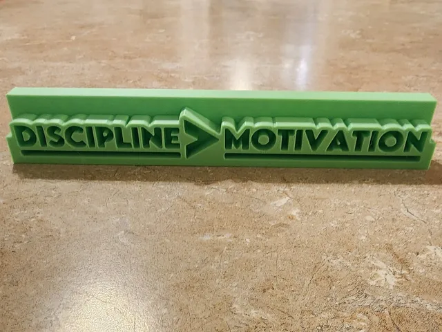 Discipline>Motivation Desk Decor Quote