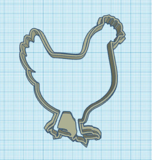 Hen cookie cutter