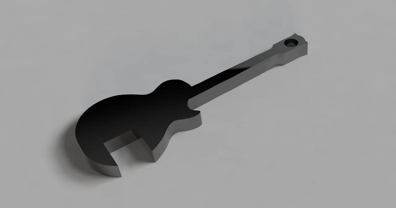 Guitar Keychain by Kiruthivasan Manikandan | Download free STL model ...